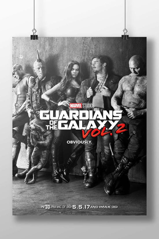 The characters from Marvel Studios' Guardians of the Galaxy Vol. 2 (Peter Quill, Gamora, Rocket Raccoon, Drax the Destroyer,