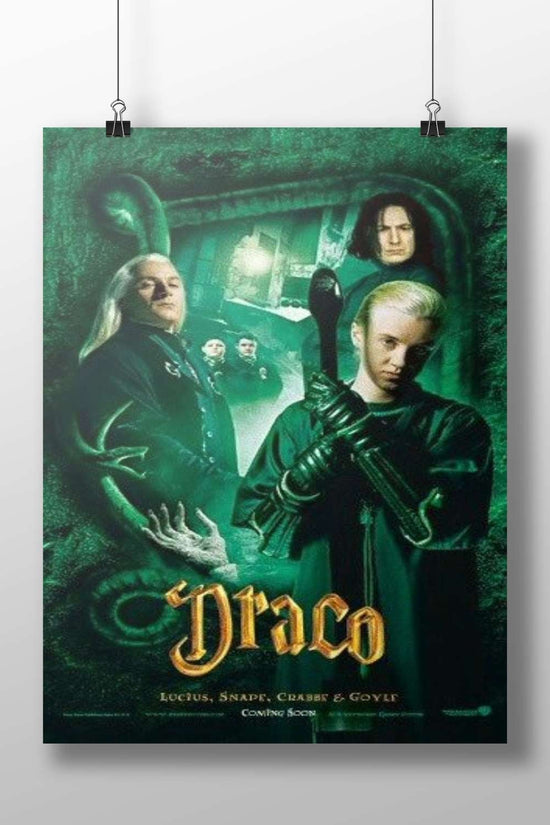 Draco Malfoy, Lucius Malfoy, Severus Snape, Crabbe, and Goyle from the Harry Potter franchise Main Subject: Draco Malfoy,