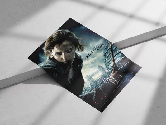Hermione Granger from the Harry Potter franchise Main Subject: Hermione Granger from the Harry Potter franchise Matte poster