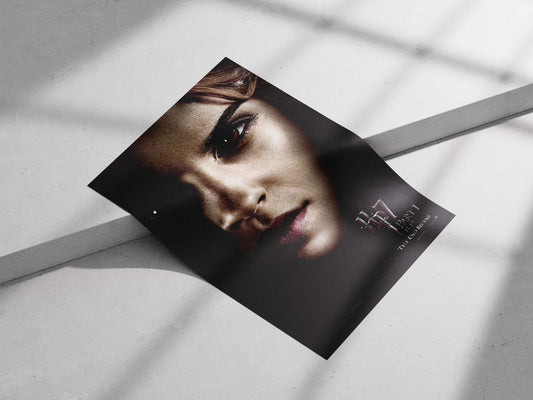 Hermione Granger (from Harry Potter franchise, specifically Part 1 of Deathly Hallows) Main Subject: Hermione Granger (from