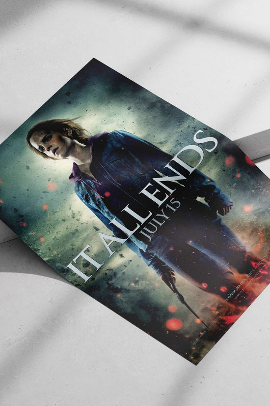 Hermione Granger from the Harry Potter franchise Main Subject: Hermione Granger from the Harry Potter franchise Matte poster