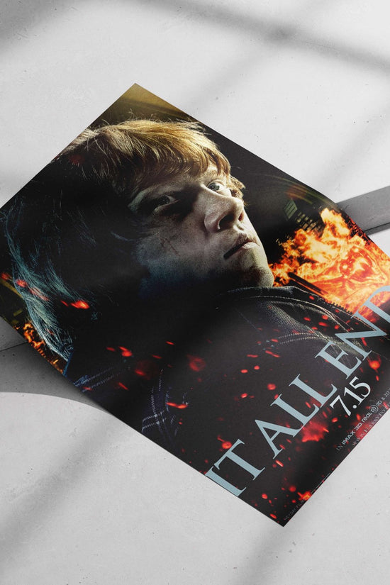 Ron Weasley from the Harry Potter franchise Main Subject: Ron Weasley from the Harry Potter franchise Matte poster print —