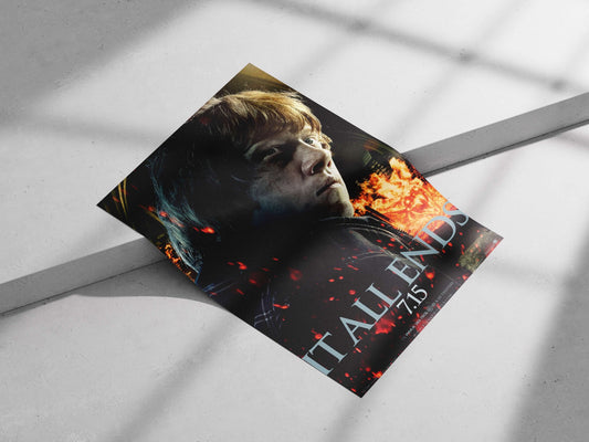 Ron Weasley from the Harry Potter franchise Main Subject: Ron Weasley from the Harry Potter franchise Matte poster print —