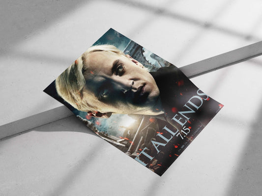Draco Malfoy from the Harry Potter franchise Main Subject: Draco Malfoy from the Harry Potter franchise Matte poster print —