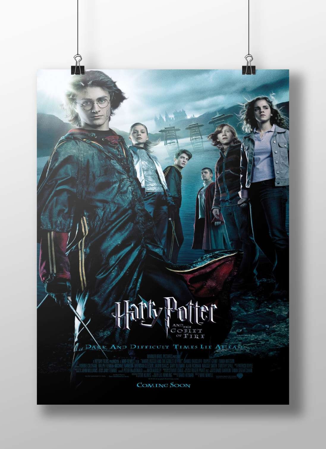 Harry Potter, Hermione Granger, Ron Weasley, Neville Longbottom, and other cast members from the "Harry Potter" franchise