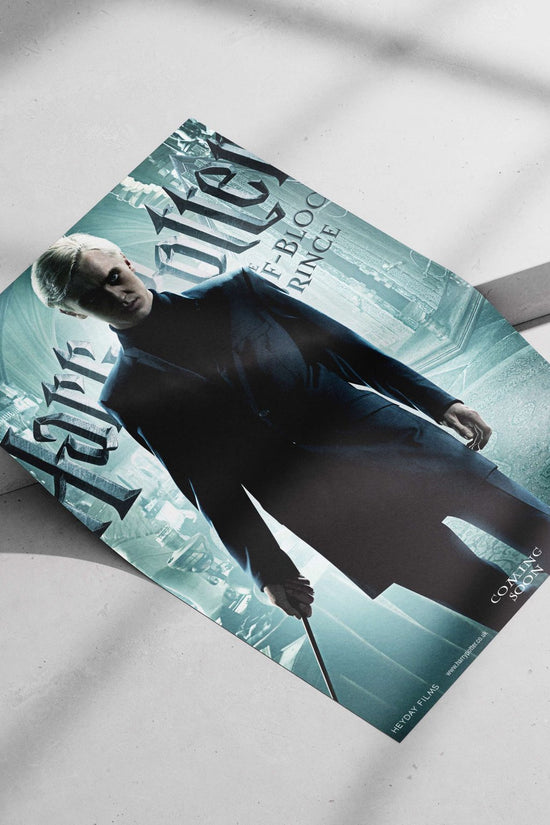 Draco Malfoy from the Harry Potter franchise Main Subject: Draco Malfoy from the Harry Potter franchise Matte poster print —