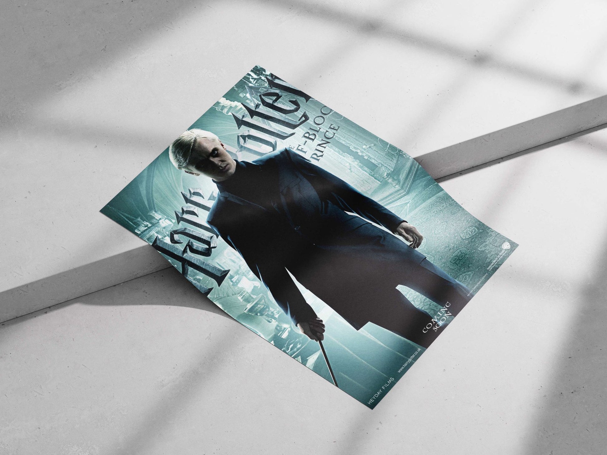 Draco Malfoy from the Harry Potter franchise Main Subject: Draco Malfoy from the Harry Potter franchise Matte poster print —