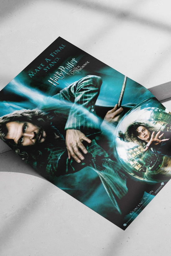 Albus Dumbledore and Minerva McGonagall (characters from the Harry Potter franchise). Main Subject: Albus Dumbledore and