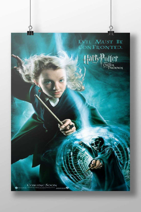 The Harry Potter franchise's "Harry Potter and the Order of the Phoenix" movie poster. Main Subject: The Harry Potter