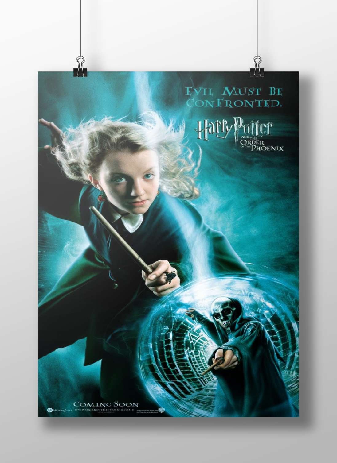 The Harry Potter franchise's "Harry Potter and the Order of the Phoenix" movie poster. Main Subject: The Harry Potter