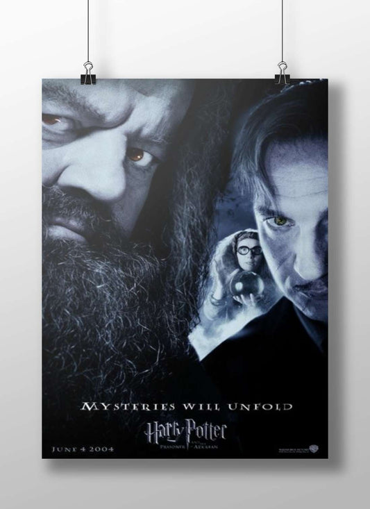 Harry Potter franchise characters (Rubeus Hagrid, Albus Dumbledore) Main Subject: Harry Potter franchise characters (Rubeus