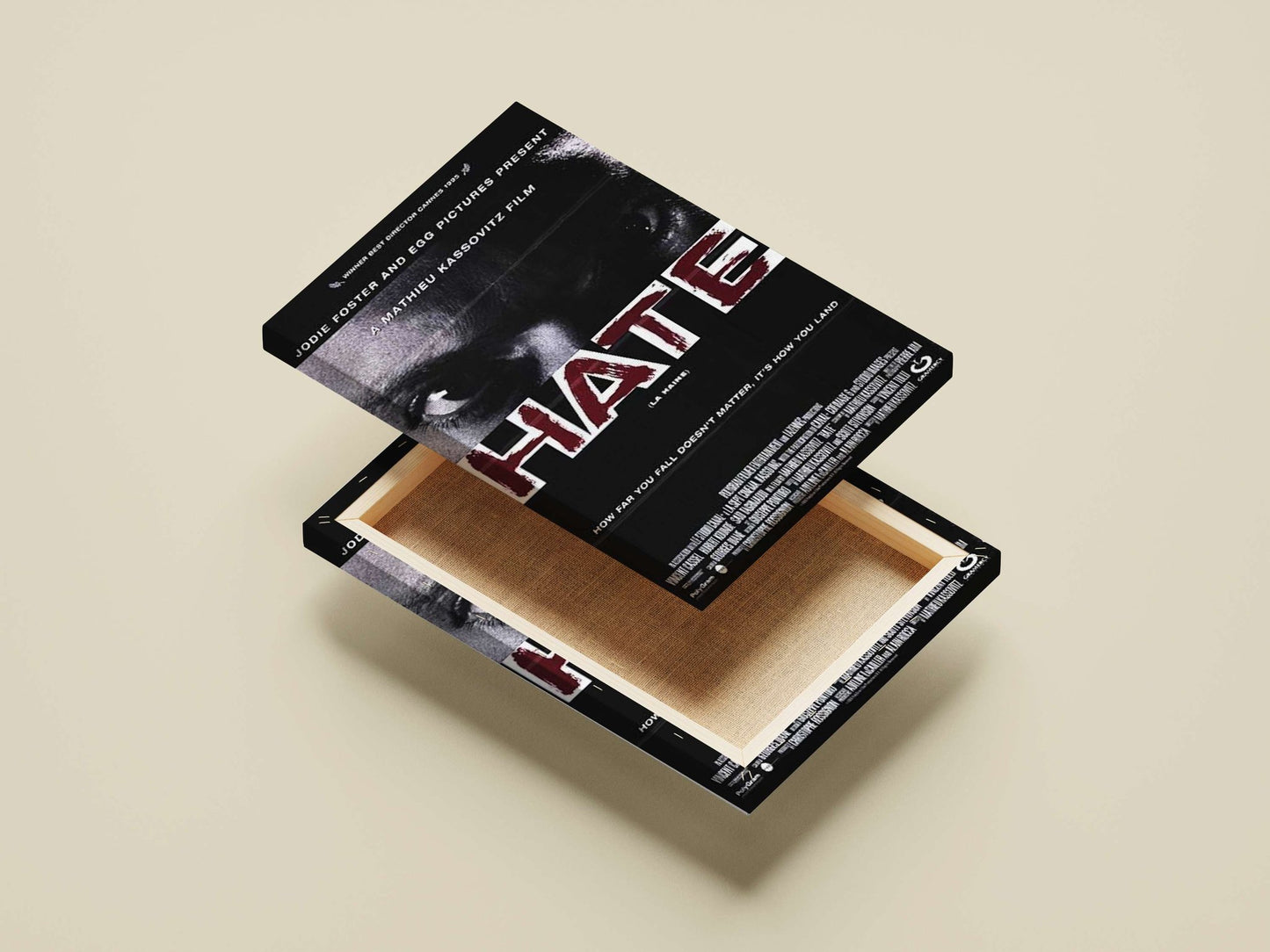 HATE (La Haine), a film by Mathieu Kassovitz Main Subject: HATE (La Haine), a film by Mathieu Kassovitz Canvas wall art —