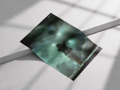 Raftaar Live Poster – Desi Hip-Hop Stage Performance Wall Art | Concert Smoke Aesthetic Print