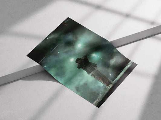 Raftaar Live Poster – Desi Hip-Hop Stage Performance Wall Art | Concert Smoke Aesthetic Print