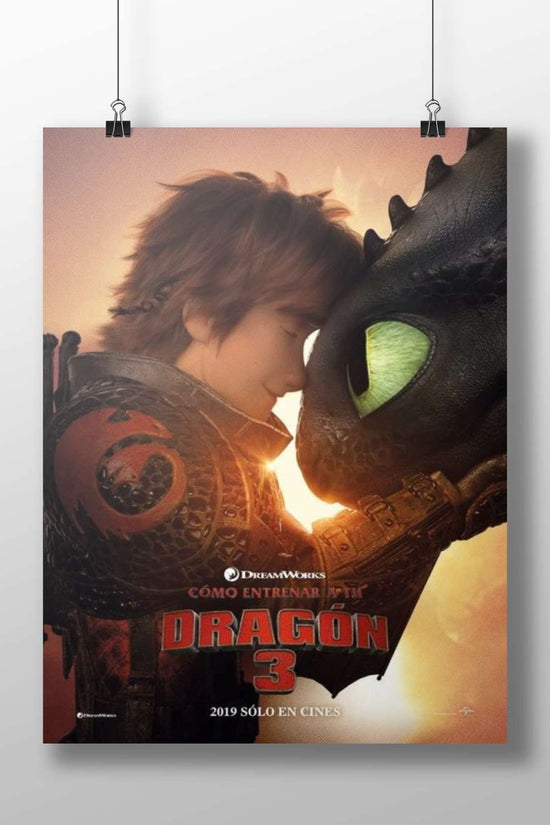 Hiccup and Toothless from "Cómo Entrenar a Tu Dragón 3" (How to Train Your Dragon 3) Main Subject: Hiccup and Toothless from