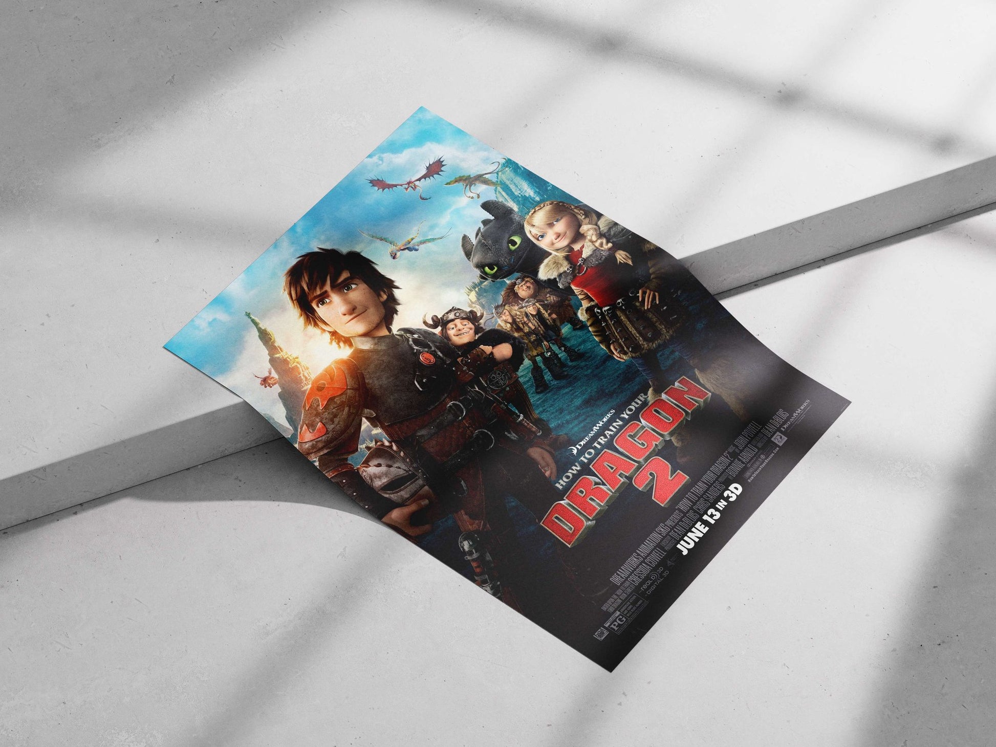 How to Train Your Dragon 2 Main Subject: How to Train Your Dragon 2 Matte poster print — Anime wall art India | PosterBoizz
