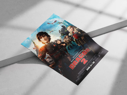 How to Train Your Dragon 2 Main Subject: How to Train Your Dragon 2 Matte poster print — Anime wall art India | PosterBoizz