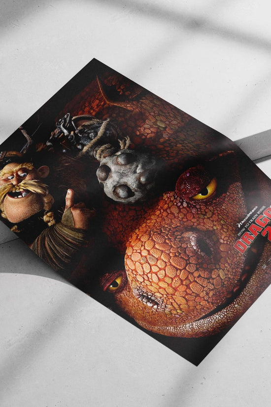 Hiccup and Toothless from the "How to Train Your Dragon 2" franchise. Main Subject: Hiccup and Toothless from the "How to