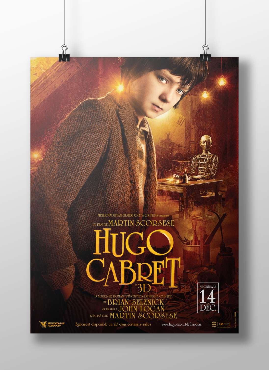 The film "Hugo Cabret" (based on Brian Selznick's novel). Main Subject: The film "Hugo Cabret" (based on Brian Selznick's