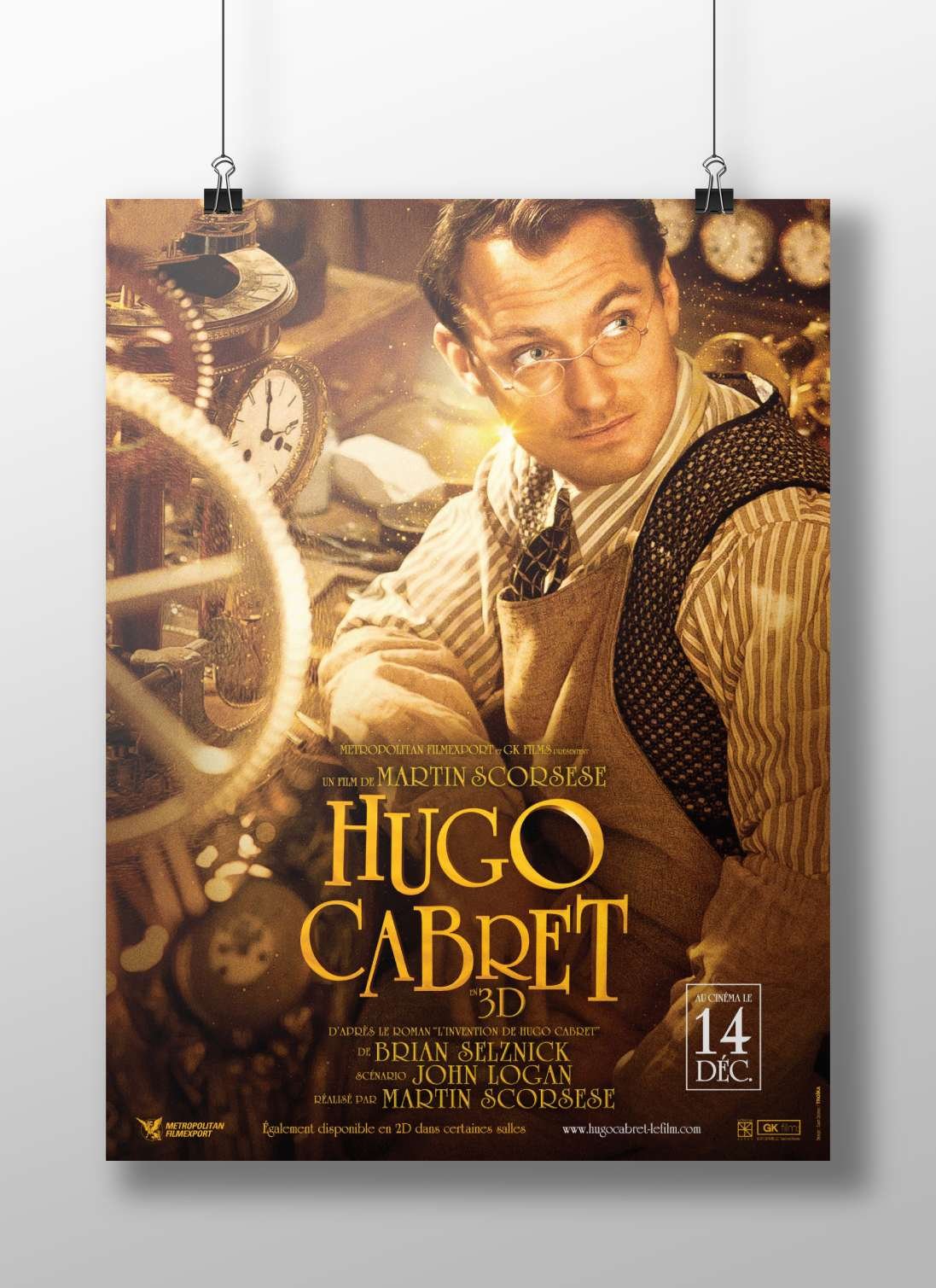 Hugo Cabret (film) Main Subject: Hugo Cabret (film) Matte BoizzBoard rigid print — Bollywood wall art India | PosterBoizz