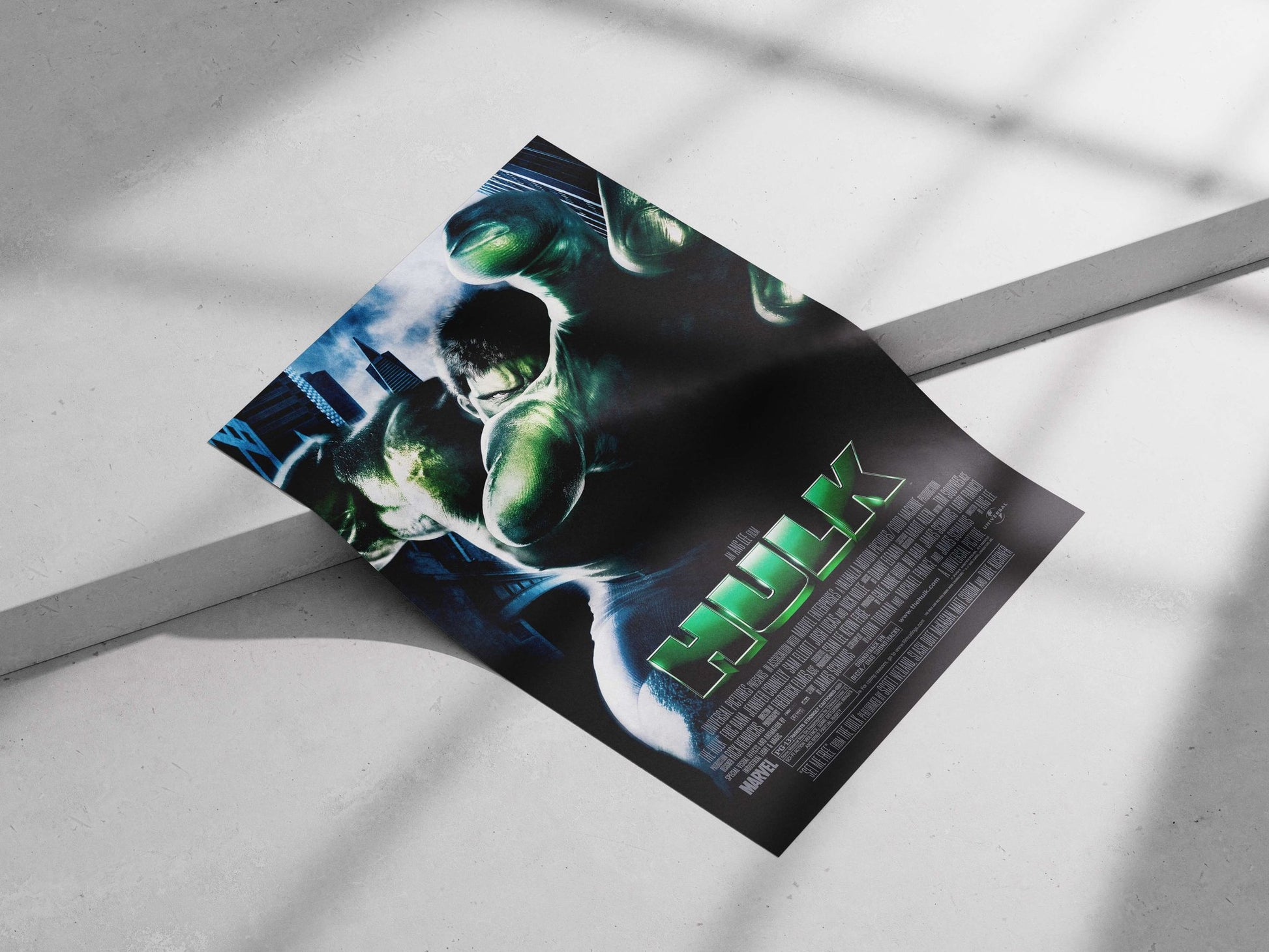 Hulk, the fictional character from Marvel Comics featured in the 2003 film "The Hulk" Main Subject: Hulk, the fictional