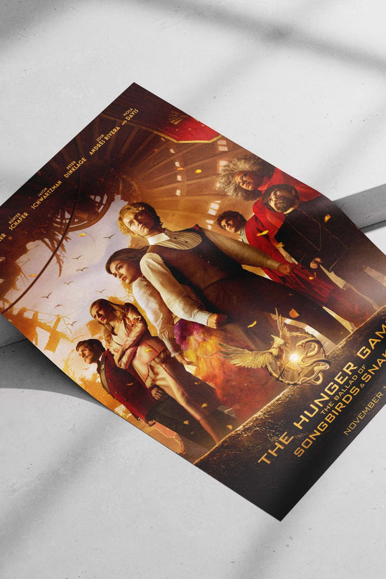 The Hunger Games franchise, specifically "The Ballad of Songbirds & Snakes" (movie title). Main Subject: The Hunger Games
