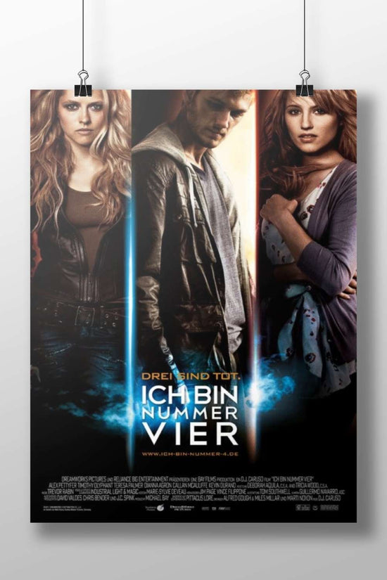 The movie poster for the "I Am Number Four" franchise (based on Pittacus Lore's book series) Main Subject: The movie poster