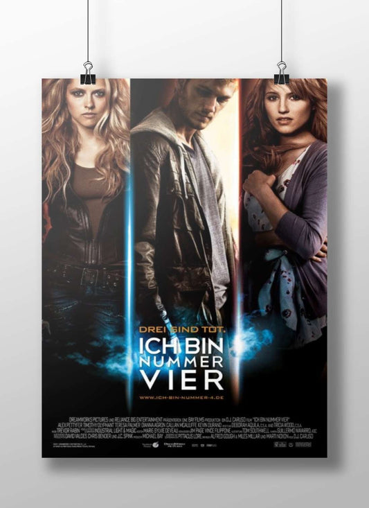The movie poster for the "I Am Number Four" franchise (based on Pittacus Lore's book series) Main Subject: The movie poster