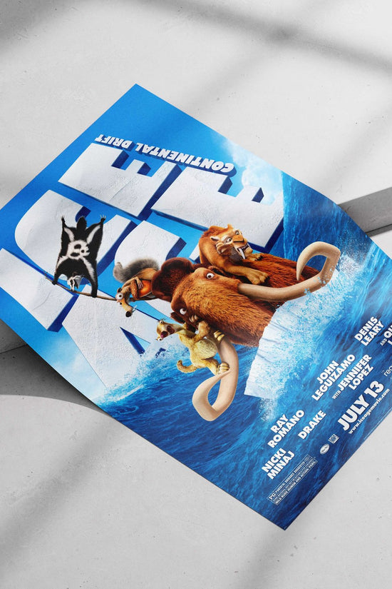 Ice Age franchise characters (Manny the mammoth, Scrat, Diego) from Ice Age: Continental Drift Main Subject: Ice Age