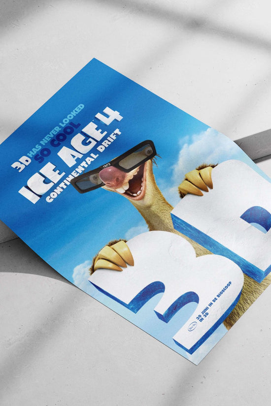 Scrat from Ice Age 4 franchise Main Subject: Scrat from Ice Age 4 franchise Matte poster print — Superhero wall art India |