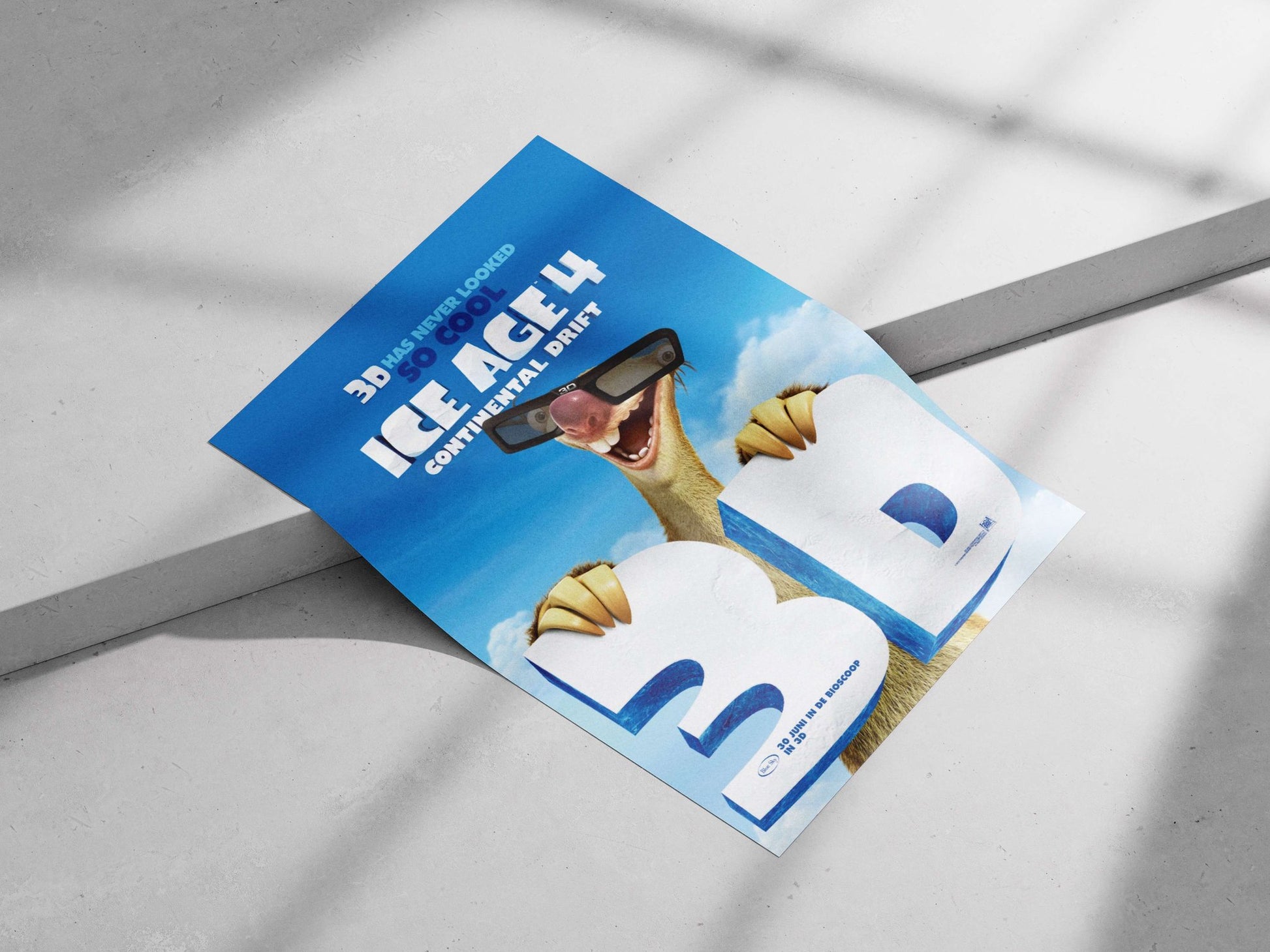 Scrat from Ice Age 4 franchise Main Subject: Scrat from Ice Age 4 franchise Matte poster print — Superhero wall art India |