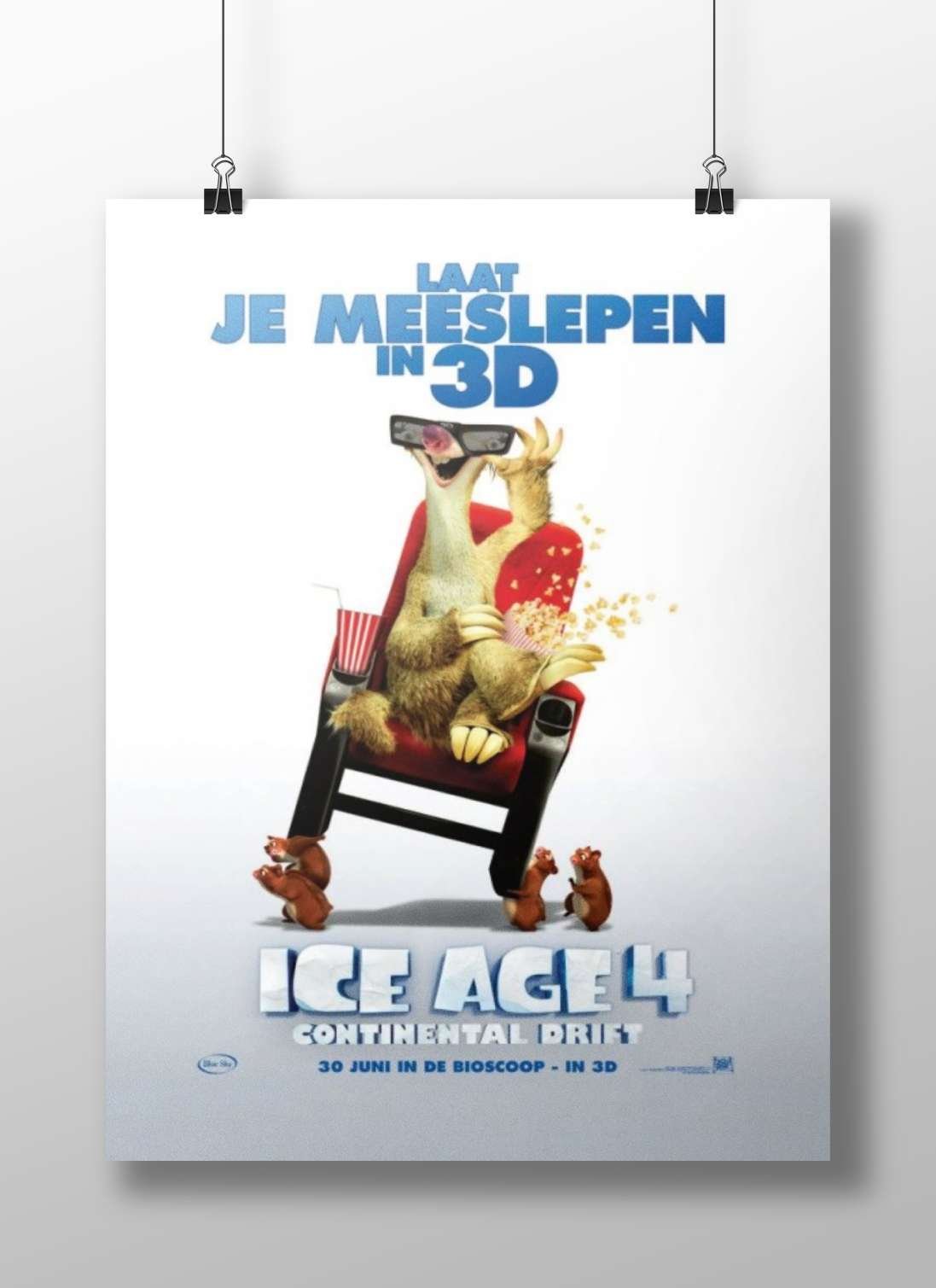 Ice Age 4 Main Subject: Ice Age 4 Matte BoizzBoard rigid print — Gaming wall art India | PosterBoizz