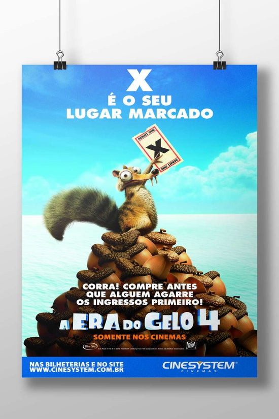 Scrat from Ice Age 4 Main Subject: Scrat from Ice Age 4 Matte BoizzBoard rigid print — Superhero wall art India | PosterBoizz