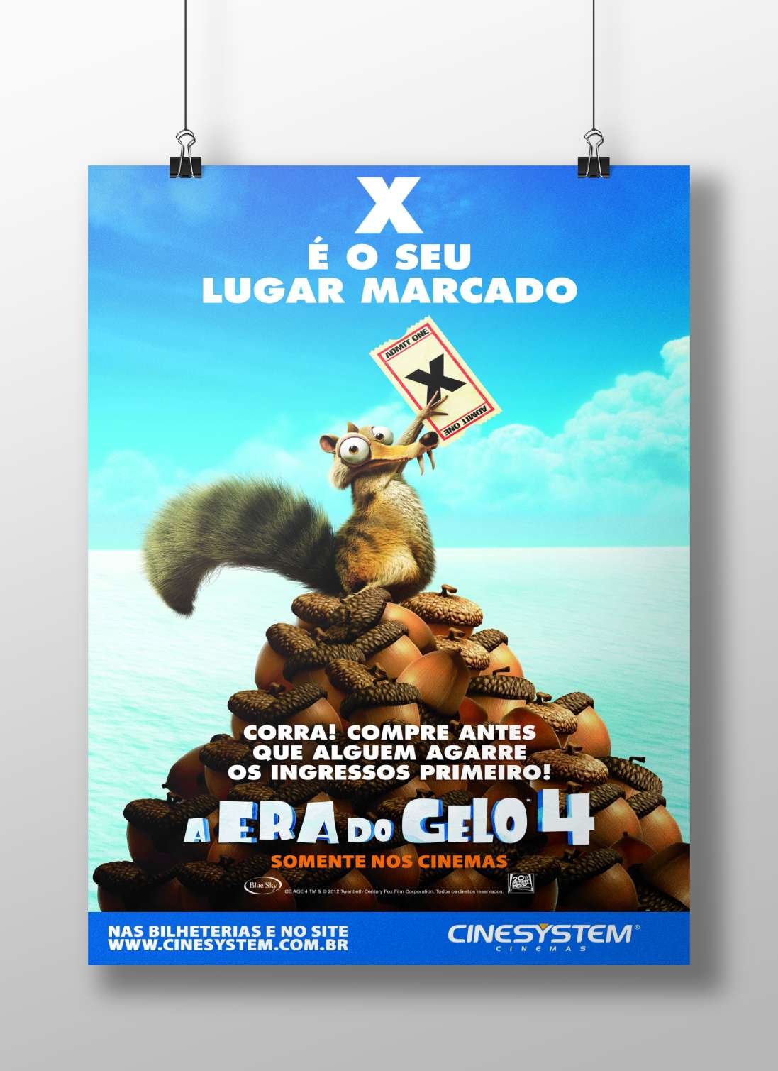 Scrat from Ice Age 4 Main Subject: Scrat from Ice Age 4 Matte BoizzBoard rigid print — Superhero wall art India | PosterBoizz