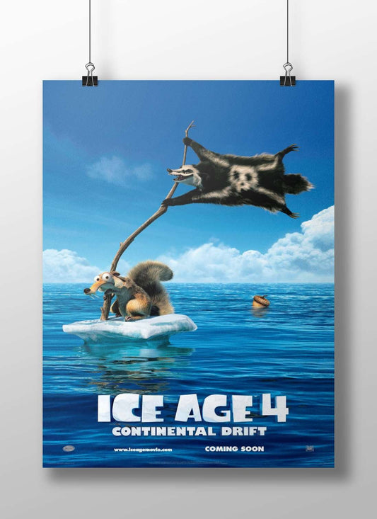Ice Age 4 characters (Scrat and Diego) Main Subject: Ice Age 4 characters (Scrat and Diego) Matte BoizzBoard rigid print —