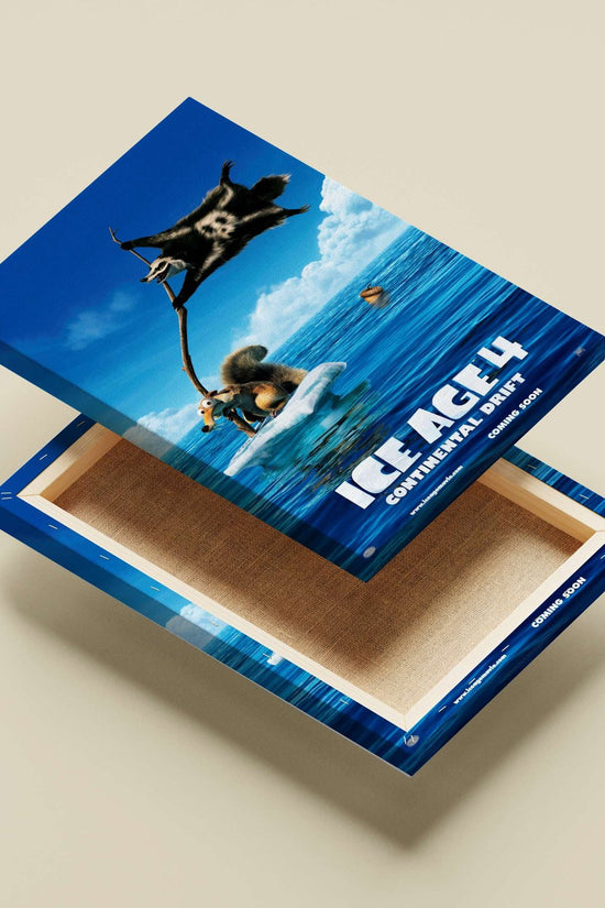 Ice Age 4 characters (Scrat and Diego) Main Subject: Ice Age 4 characters (Scrat and Diego) Canvas wall art — Anime wall art