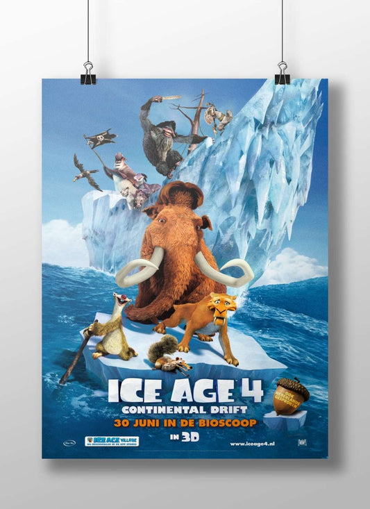 Ice Age 4: Continental Drift Main Subject: Ice Age 4: Continental Drift Matte BoizzBoard rigid print — Anime wall art India