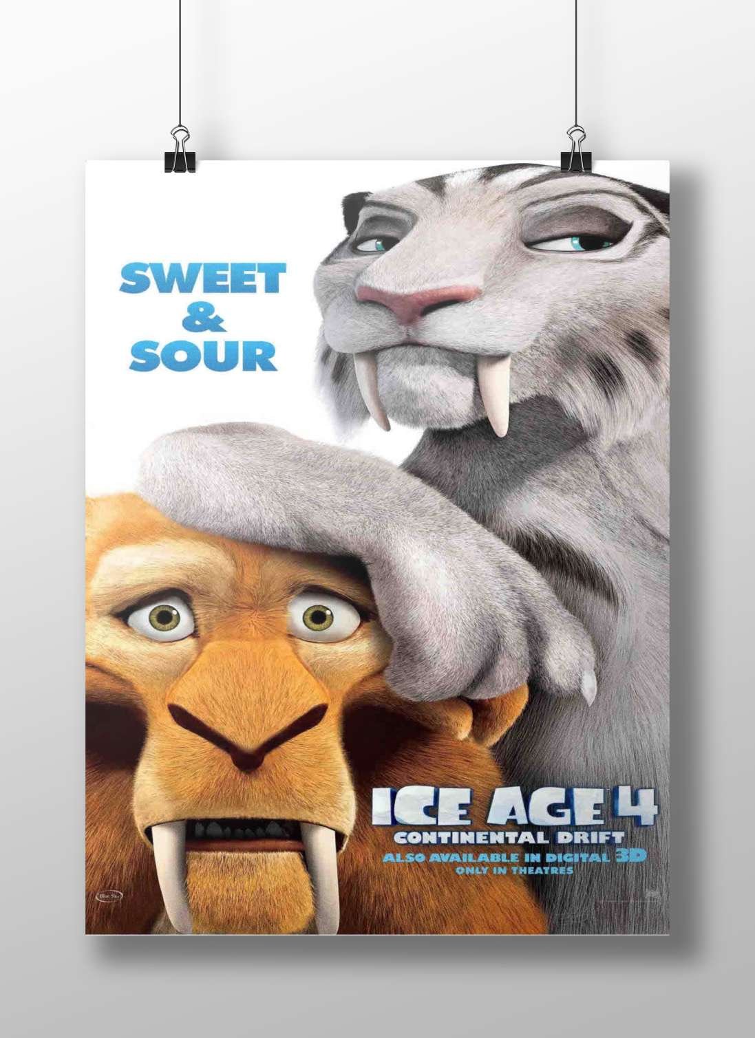 Ice Age 4 characters: Manny (mammoth) and Diego (saber-toothed tiger) Main Subject: Ice Age 4 characters: Manny (mammoth)