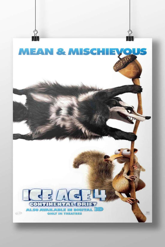 Scrat and Buck from Ice Age 4 Main Subject: Scrat and Buck from Ice Age 4 Matte BoizzBoard rigid print — Gaming wall art