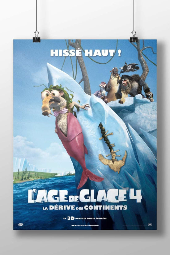 Ice Age 4 (L'Âge de Glace 4) franchise characters, specifically Scrat, Manny the mammoth, Diego the saber-toothed tiger, and