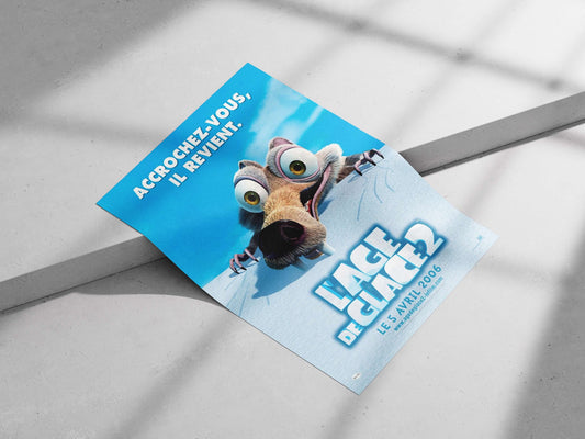 Scrat, a saber-toothed tiger character from the Ice Age franchise. Main Subject: Scrat, a saber-toothed tiger character from