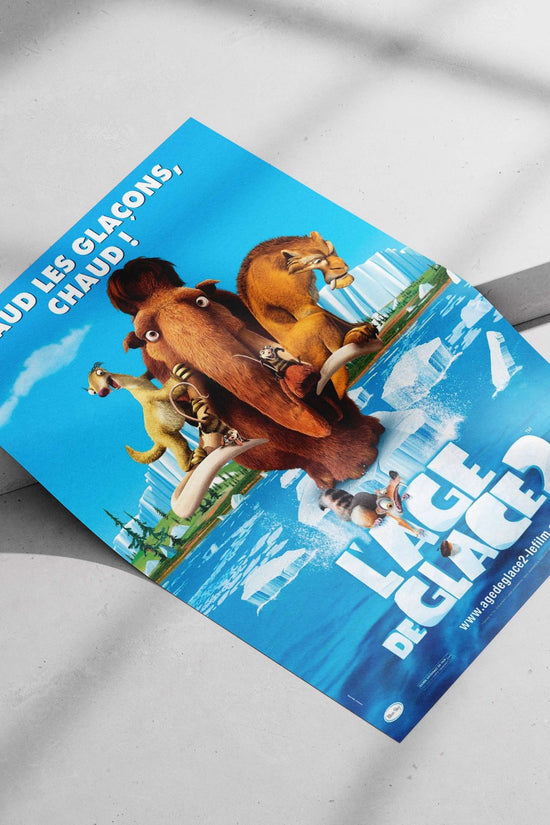 Ice Age 2 characters from the Ice Age franchise (Manny the mammoth, Diego the saber-toothed tiger, Scrat the squirrel, and