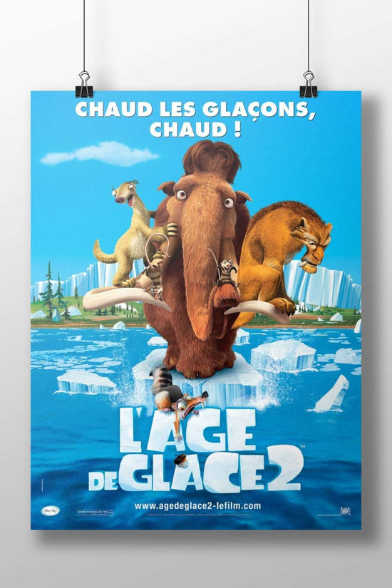 Ice Age 2 characters from the Ice Age franchise (Manny the mammoth, Diego the saber-toothed tiger, Scrat the squirrel, and