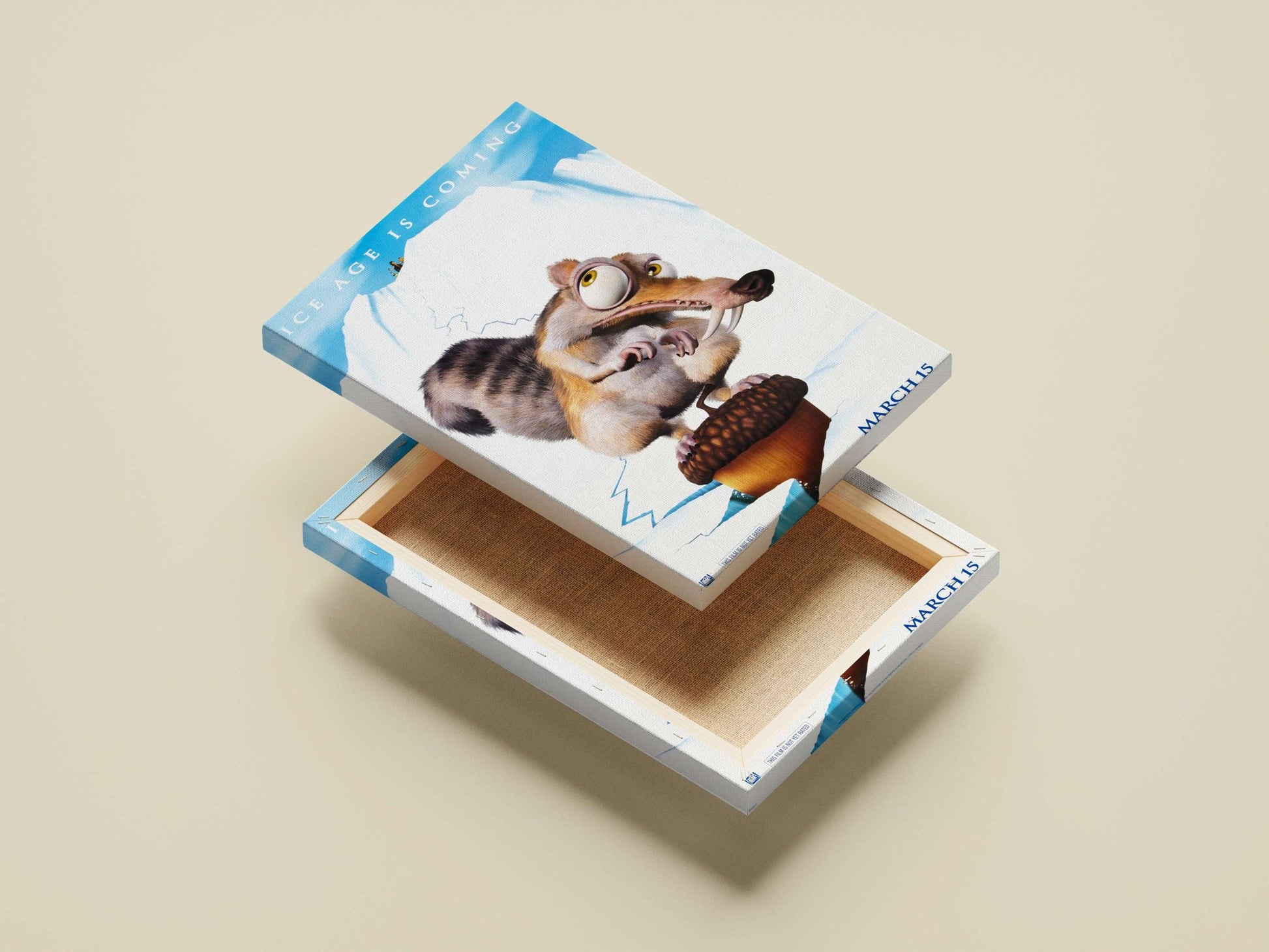 Scrat, the saber-toothed squirrel character from the Ice Age franchise Main Subject: Scrat, the saber-toothed squirrel