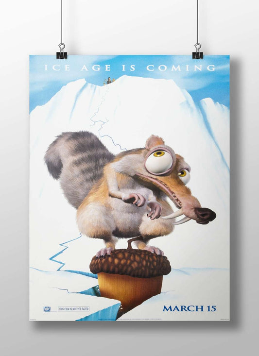 Scrat, the saber-toothed squirrel character from the Ice Age franchise Main Subject: Scrat, the saber-toothed squirrel
