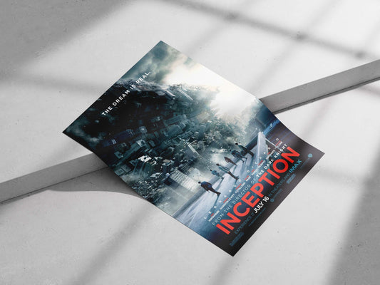 The movie "Inception" (franchise) Main Subject: The movie "Inception" (franchise) Matte poster print — Hollywood wall art