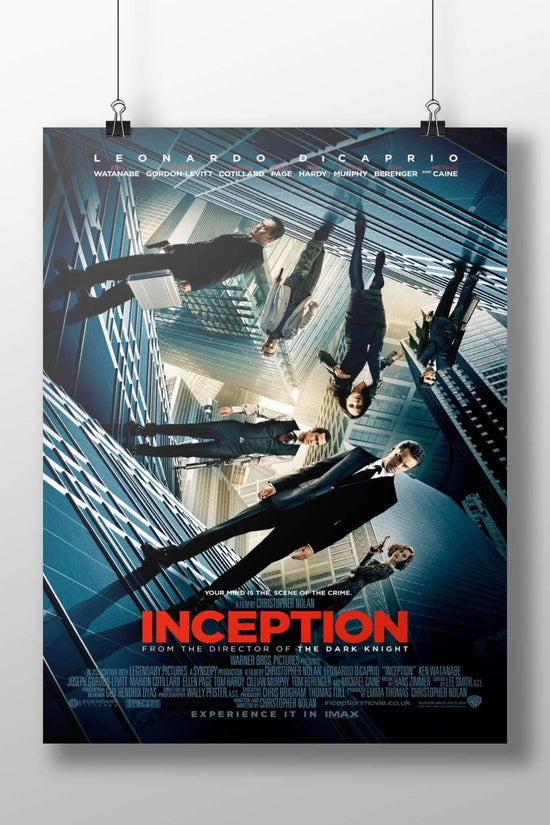 The film "Inception" (2010) starring Leonardo DiCaprio, Ken Watanabe, Joseph Gordon-Levitt, Marion Cotillard, Ellen Page,