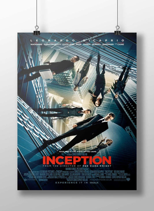 The film "Inception" (2010) starring Leonardo DiCaprio, Ken Watanabe, Joseph Gordon-Levitt, Marion Cotillard, Ellen Page,