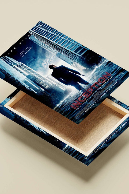 The movie "Inception" starring Leonardo DiCaprio. Main Subject: The movie "Inception" starring Leonardo DiCaprio. Canvas