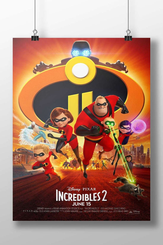 Mr. Incredible (Bob Parr), Elastigirl (Helen Parr), Jack-Jack, Frozone (Félix Leclerc), and Violet Parr from Disney-Pixar’s